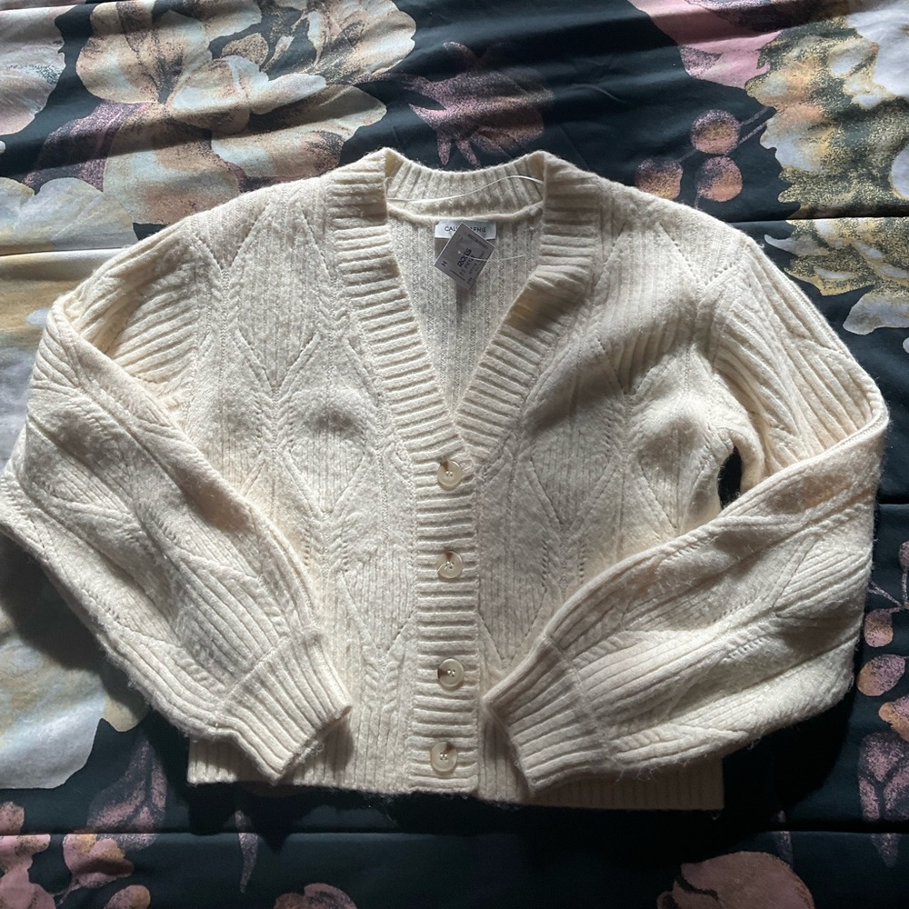 Calligraphie white sweater Small